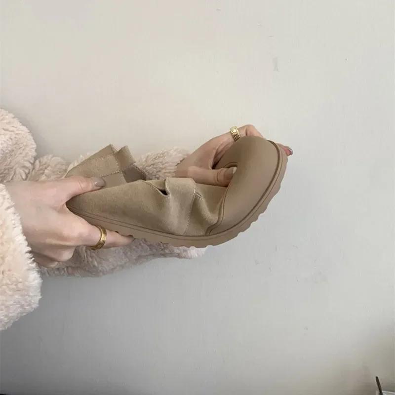 Spring Women Boston Clogs Flats Fashion Shallow Slip on Ladies Comfort  Round Toe Women's Single Women Flat Shoes