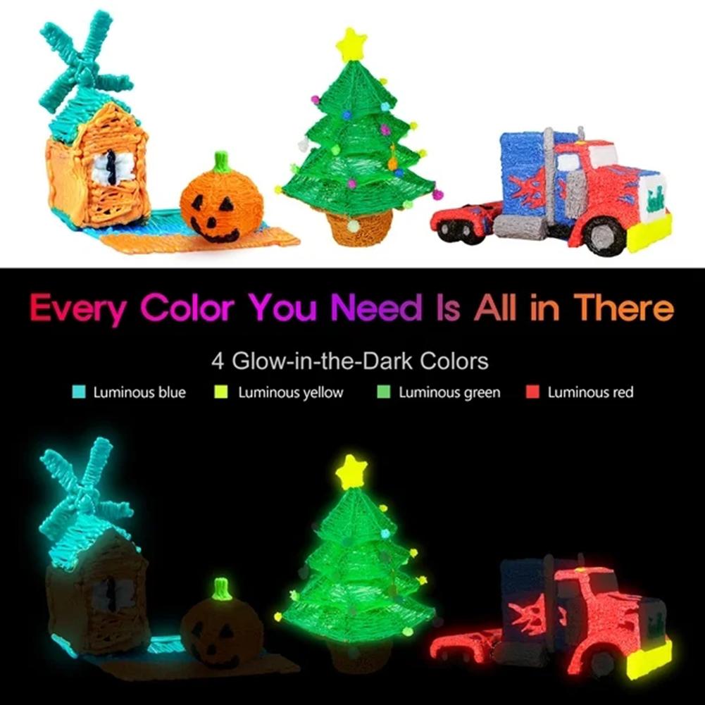 20PCS 3D Pen PLA Multi Color Refills Filament 5Meters Each Low Temperature Printing Material For Kids Adult Creative Art Tools