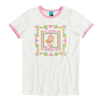 Care Bears Unisex Adult Cross Stitch Ringer T-Shirt