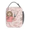 Comfort Doctor Nurse Lunch Bag Enfermera En Apuros Cute Lunch Box For Unisex Work Portable Insulated Cooler Bag Tote Food Bags