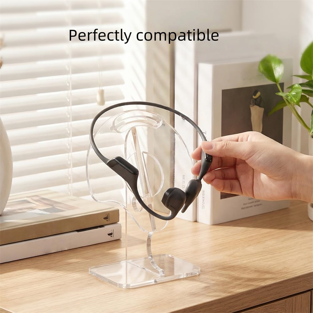 NIUQCTIAN Acrylic Desktop Stand Storage Holder for Shokz Sports Earphones with OpenRun Pro (Compatible 2/OpenRun Pro/OpenRun Air/OpenSwim Pro),