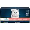 GOURMET PERLE Les Filettines En Sauce Multivariétés - 60x85g - Sachets Repas Pour Chat Adulte