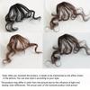 Synthetic Clip In Bangs Extension Wool Curl Fake Bangs For Women Curly Bangs In Front Fringe Hair Extension Heat Resistant Fiber