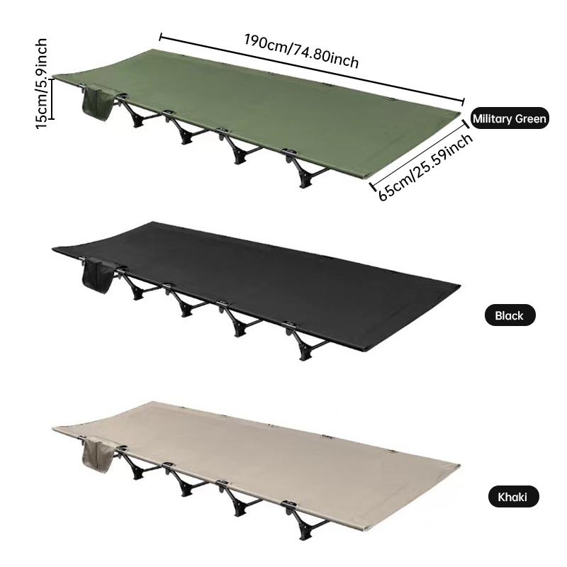 Super Light Folding Bed Portable Camping Crib Can Hold 150KG Suitable for Outdoor Base Camp, Hiking, Lightweight Backpack