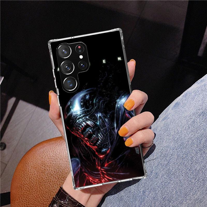 Cool A-Alien X-Xenomorph Phone Case For Samsung Galaxy S24 S25 Edge S26 Ultra S23 S22 S21 Plus S20 FE + Personalized Print Cover