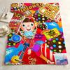 Game C-Candy C-Crush S-Saga Throw Flannel Blanket Skin Soft Suitable for Sofa Living Room Bed Travel and Gifts