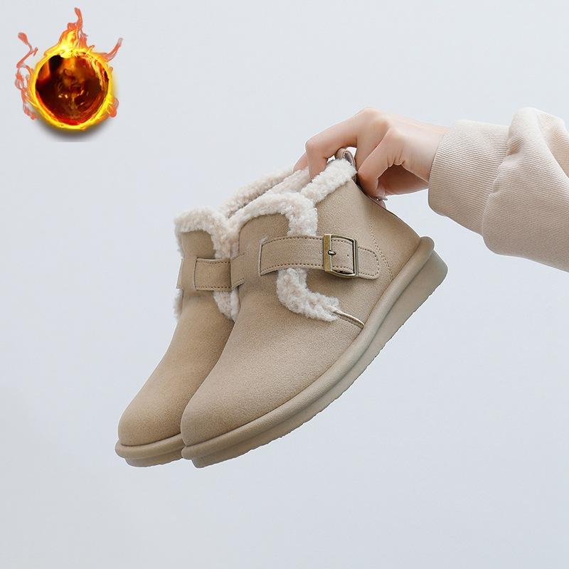 

Зимние женские туфли из овечьей шерсти в стиле ретро, теплые мокасины на плоской подошве с мехом, женские уличные зимние ботинки, ленивые туфли для вождения 38 бежевый