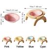 Ceramic Elevated Cat Bowl Anti-Spill Raised Cat Food Bowl Flower Shaped Pet Bowl  Neck Protection