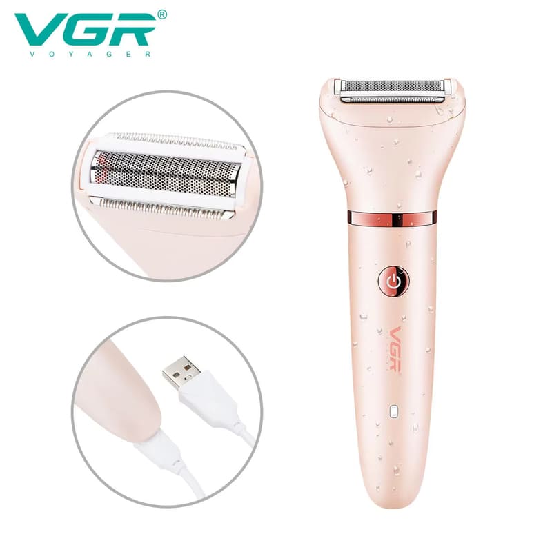 VGR 735 3-in-1 Hair Removal Device for Women, Shaver for Removing Scars, Electric Rechargeable Professional Hair Trimmer