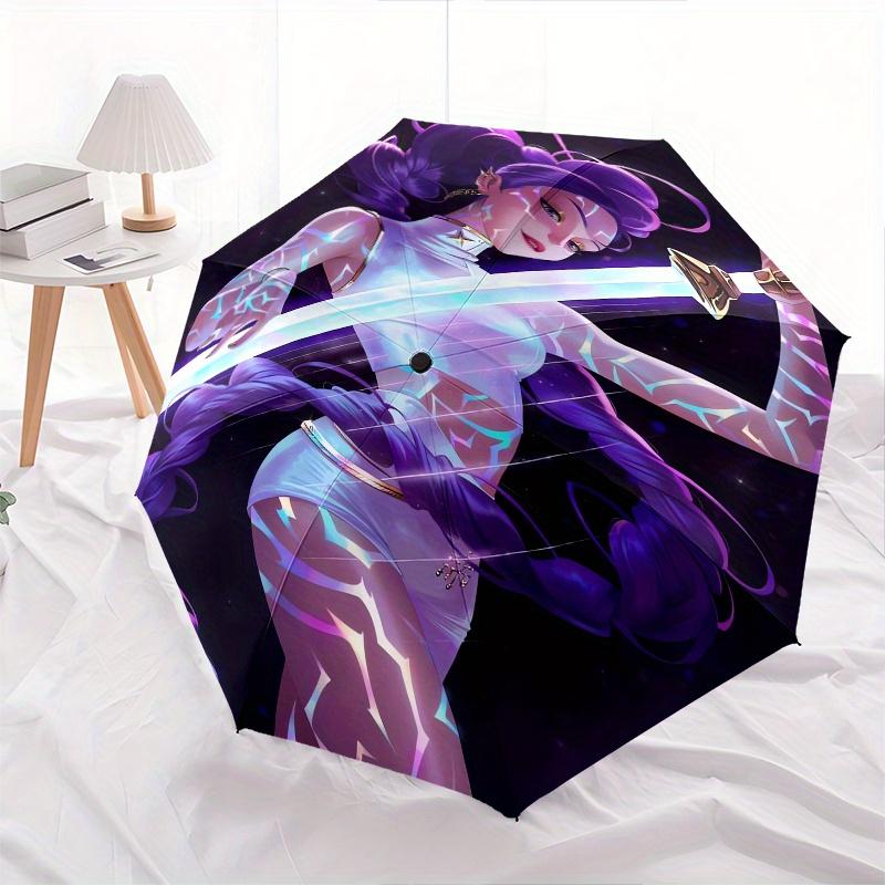 KPop Demon Hunters Automatic opening and closing folding Umbrella with 8-rib frame and compact travel design, perfect for all occasions | St