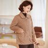 Past Women's Plaid Lapel Spring/Autumn Coat