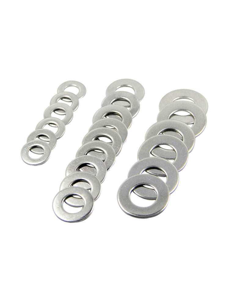 Stainless Steel Flat Washer Gasket, No Burrs, GB97 Standard (201/316/304)