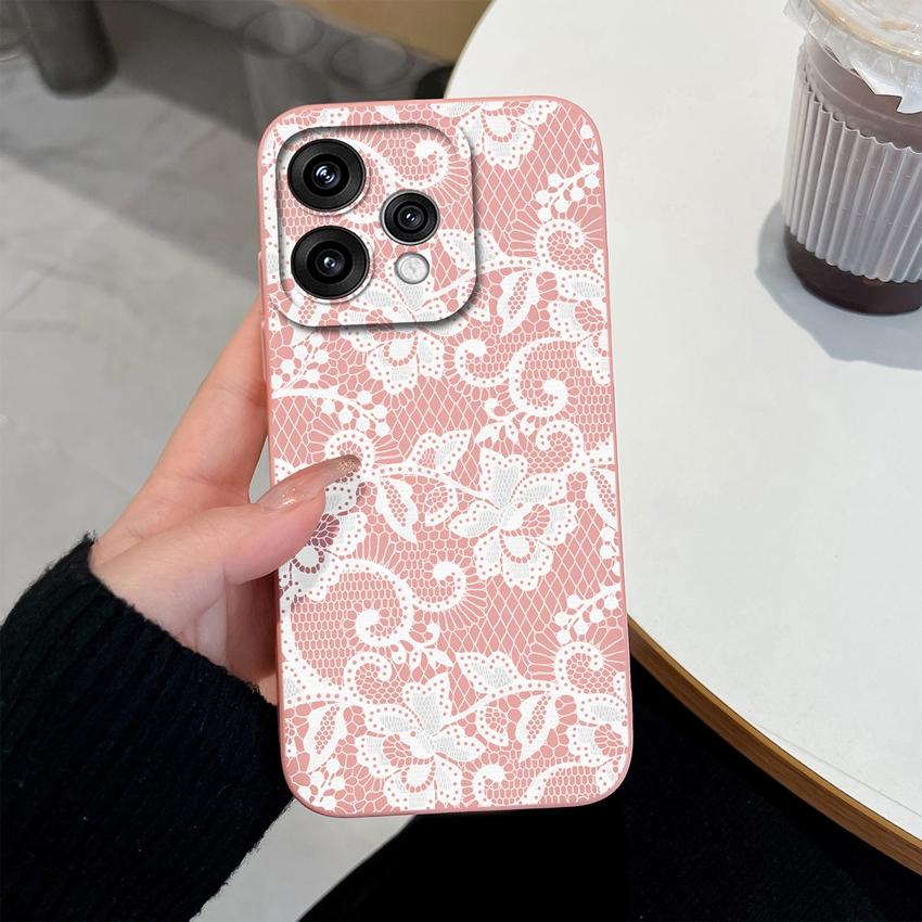 For Oppo Reno 15 14 13 12 11 Pro 15F 15C 11F Phone Shell Elegant Flowers Soft Liquid Silicone Lightweight Case for OPPO Reno Shockproof Durable Bumper