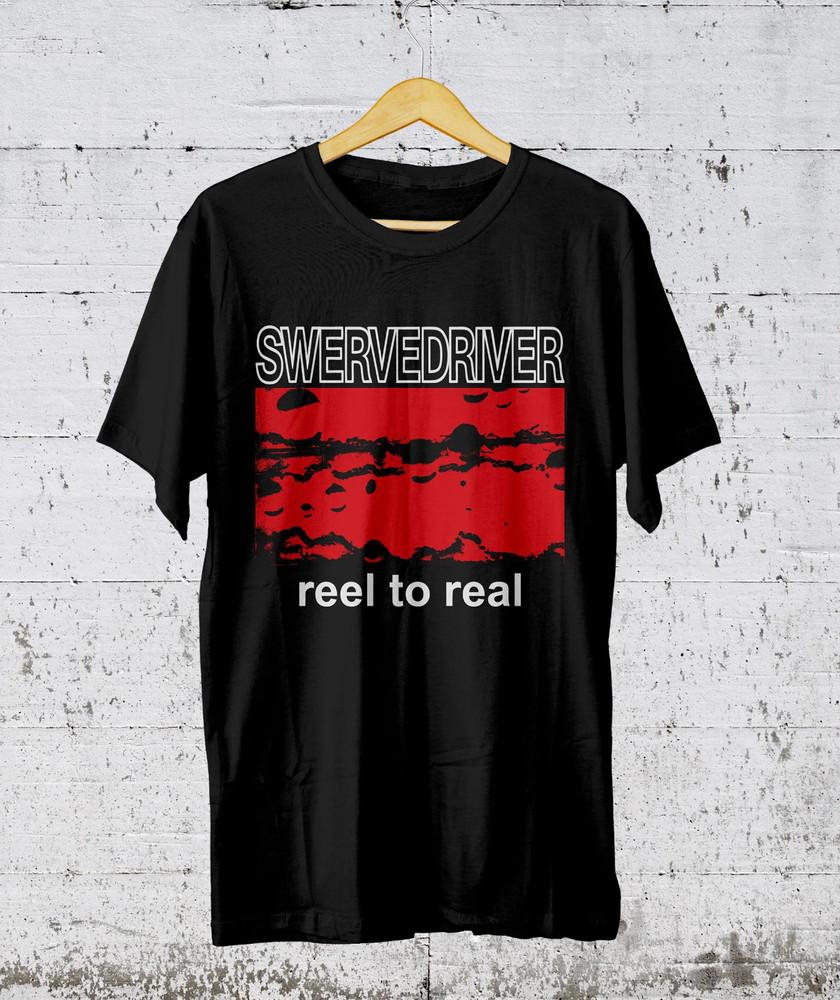 Swervedriver Band Reel To Real Cotton Black All Size T Shirt For Men SE416 Unisex T-Shirt M