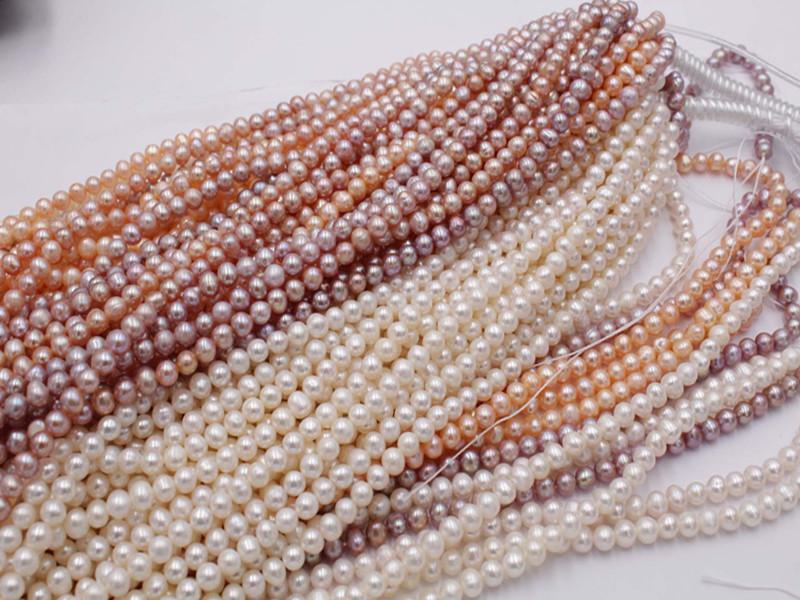 1Strand Pearl Beads 5-5.5mm For Jewelry Making DIY Necklace Bracelet Earrings Accessory Support Dropshipping