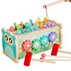 Owl Wooden Interactive Children Whacka Mole Toys Catching Fishing Features Gift