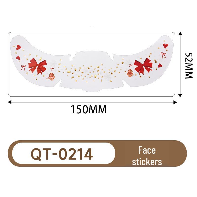 Waterproof European Freckle Tattoo Sticker—Metallic Flash Face Stickers for Christmas Makeup
