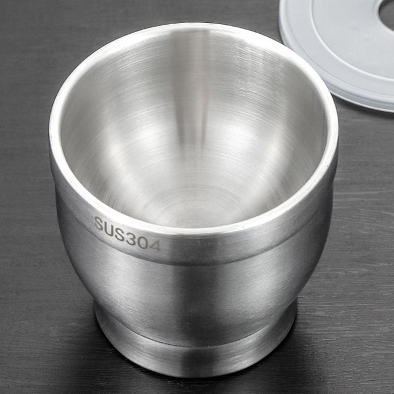 Effektiv mortel och stöt set Matkvarn Pillerkross Kryddkvarn 304 Rostfritt stålmaterial för kök