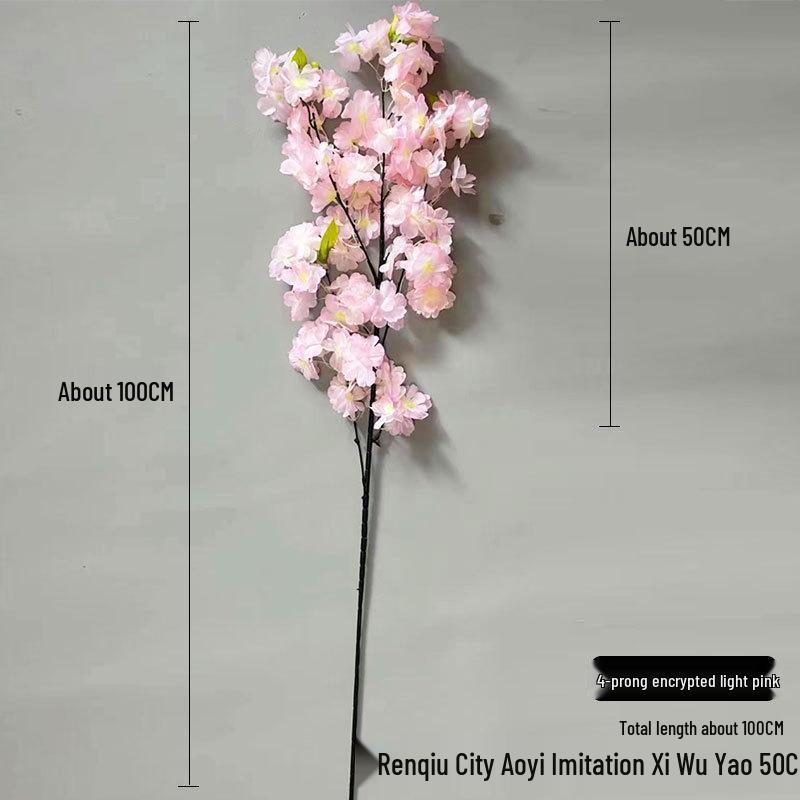 Artificial Cherry Blossom Branch - Dense 3-Prong/4-Prong Cherry Blossom Wedding Decoration