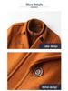 European Men's Wool Coat, Double Collar, Vertical Zipper.