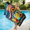 Sweet Summer Beach Towel Large Quick-Drying Towel American Flag Towel For Beach Pool Sport Yoga Gym Home Towel Sand Free Towel