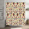 Colorful Birds and Flowers Bath Shower Curtain Decor for Bathroom 3D Printing Waterproof Fabric Various Sizes Available