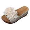 Thick Soled Wedge Heeled Women'S Slippers Fashionable And Casual Flower Shaped Dad Sandals For Women Women'S Heel Sandal Heeled