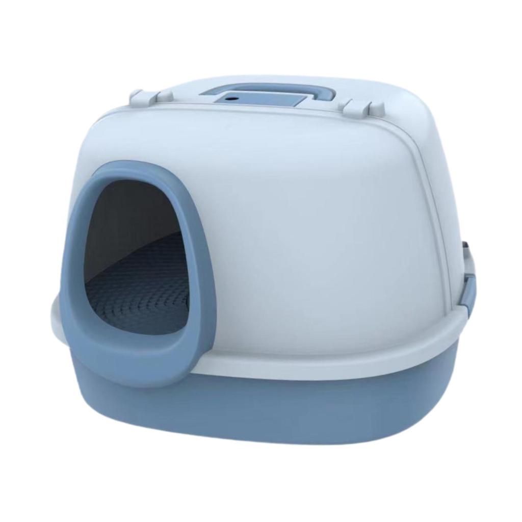 Anti Splashing Cat Litter Tray with Frame Large Foldable Pet Toilet for Indoor Cat Enclosures and Cages