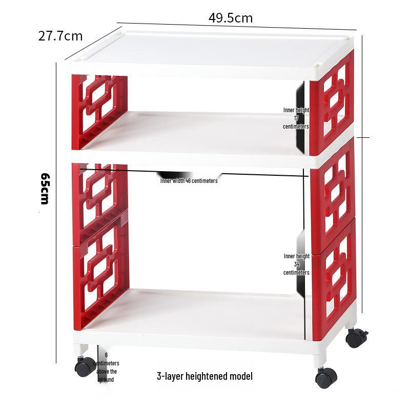 Multi-Layer Movable Storage Rack for Kitchen and Shoes
