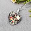Palette Heart Necklace Glass Pendant Handmade Jewelry
