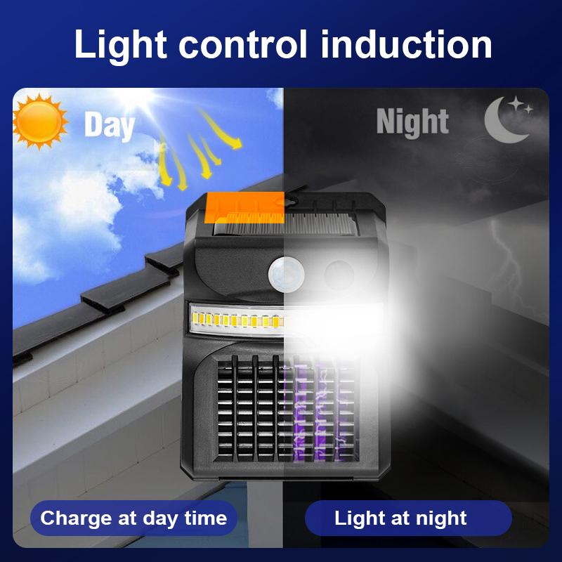 Lămpi Solare cu LED 800MAH pentru Exterior, Grădină, Senzor de Mișcare, Impermeabile, Lampă Solară, Decor Grădină, Proiector, Lampă de Perete