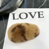 Girls Plush Hairpin Natural Rabbit Fur Women Bangs Hairpin
