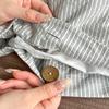 Solid Color MUJI Style Washed Cotton Jacquard Buttoned Dormitory Bedding Set – Super Soft, 4-Piece Set