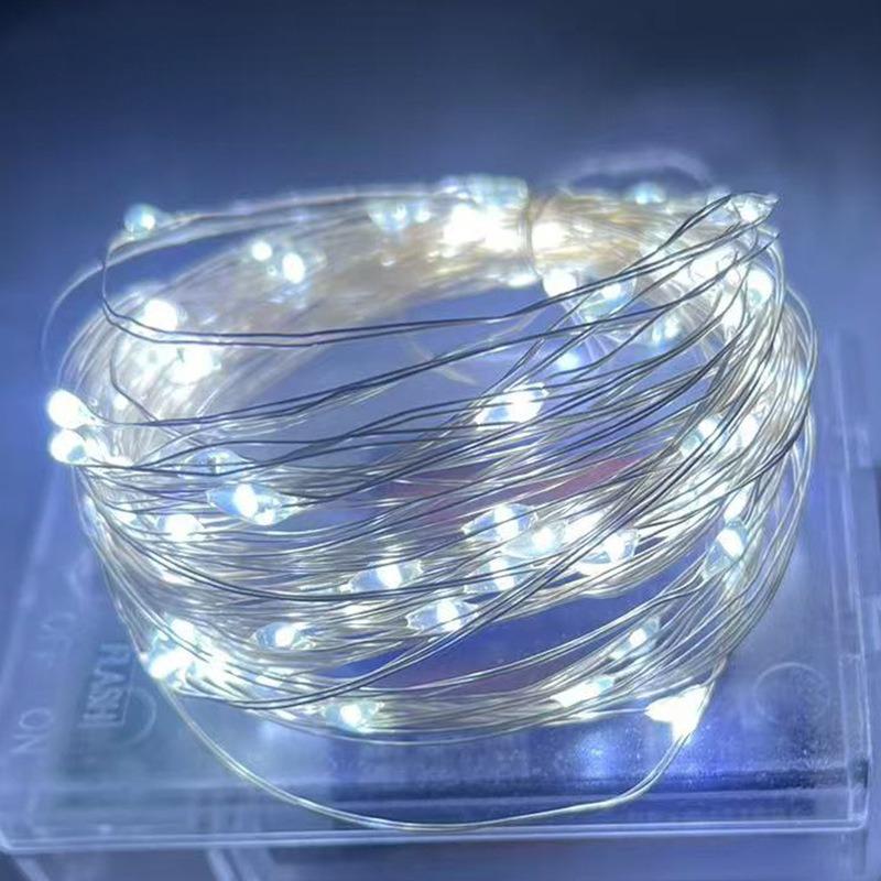 LED Strip Lights Small Colored Lights Wave Ball Battery Box Copper Wire Light String Christmas Bouquet Decorative Light String