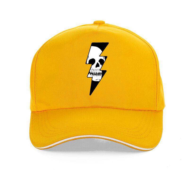 Thunder Skull Badge Lightning Skull Baseball Cap Fashion Casual Unisex Snapback Hats Summer Adjustable Dad Hat
