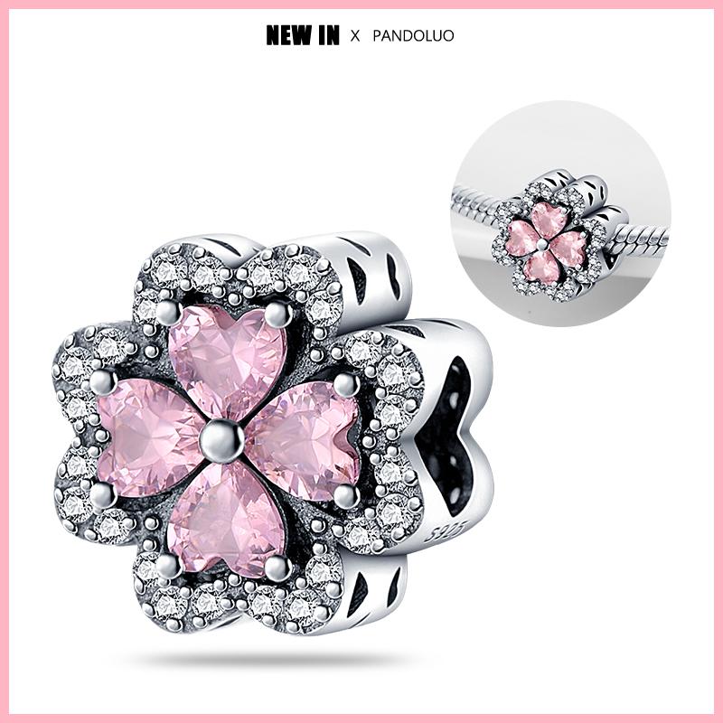 Copper Fashion Pink Princes Skirt Bag Lipstick Heart-Shaped Charm Bead Fit Original 3Mm Woman Bracelet Jewelry Gift