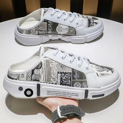 2026 Summer Breathable Mesh Men's Shoes Versatile Personality Korean Version of the Trend of Students Half Drag One Pedal Lazy Casual Shoes
