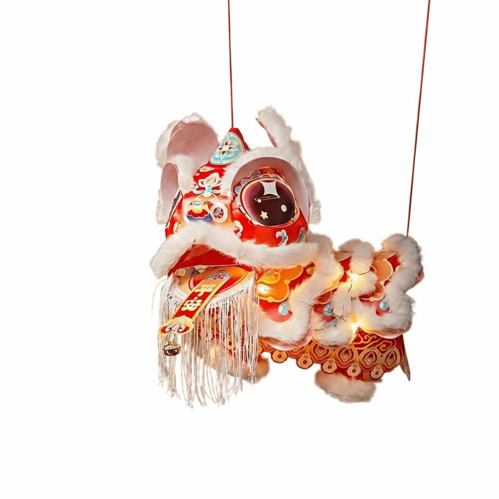 PVC Chinese Style Lantern Lion Dance Handheld Lantern Good Luck Luminous Lantern Kids