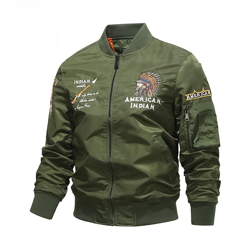 Frühling und Herbst Neue Jacke Herren Schwerindustrie Bestickte Baseballjacke Übergröße Jacke