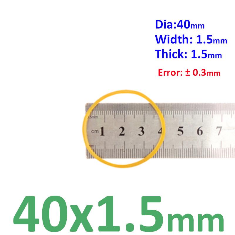 Diameter 10mm-60mm Width 1.5mm Yellow High Elastic Rubber Bands Supplies Stretchable Latex Rings For Home Office Stationery