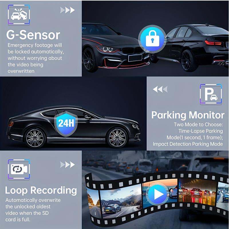 Dual-Lens Car Dvr 1080P Mirror Dash Cam for Cars Camera for Vehicle Video Recorder Front and Rear Camera Dashcam Car Accsesories