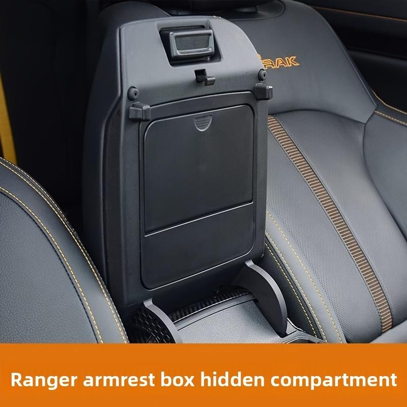For Ford Ranger 2023-2025 Car Center Console Armrest Box Hidden Organizer Box Car Interior Storage Box With Locking Drawers