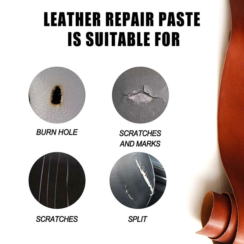 SEAMETAL 60ml Leather Repair Gel Autosedačka Home Leather Repair Renovační krémová pasta Sada na čištění kůže pro auto