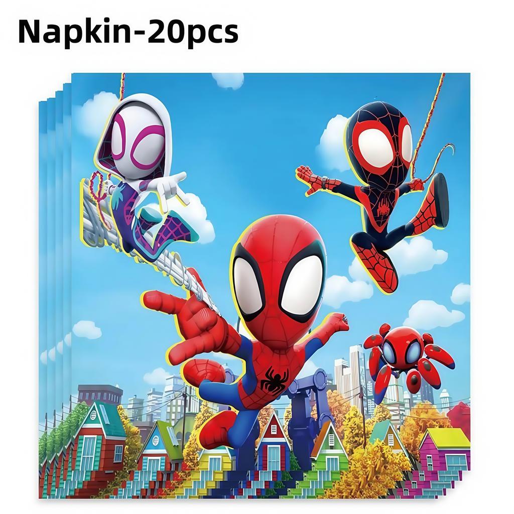 Spider Hero Birthday Party Decoration Plate Cup Banner Balloon Superhero Party Favors Baby Shower Decor Birthday Supplies Gift