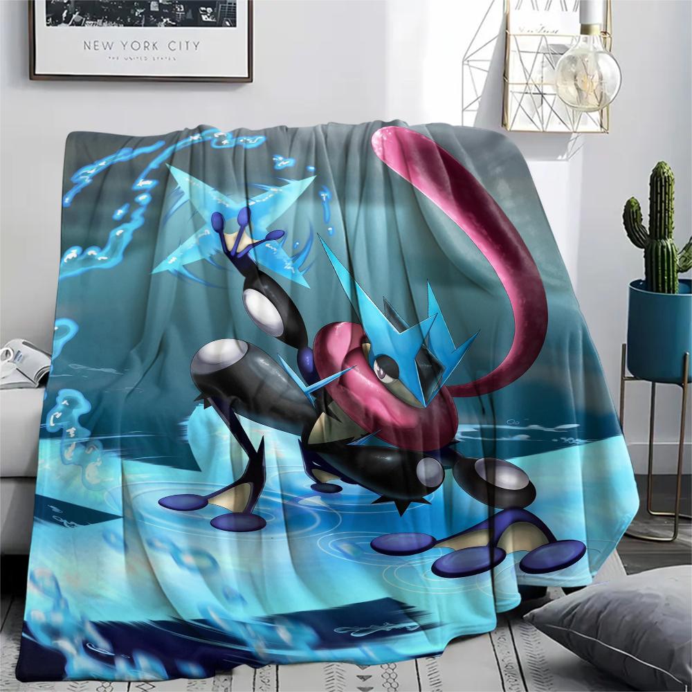 Greninja Battle Blanket, Cozy Throw for Bedroom Decor, Ideal Gift for Pokemon Collectors.chl