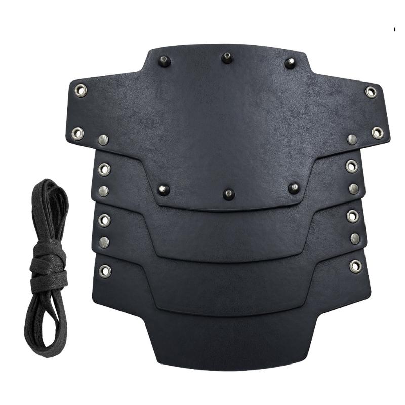 4-lagige Ritter-Handschuhe Mittelalterliche Armschienen Renaissance-Kostüm PU-Armschienen