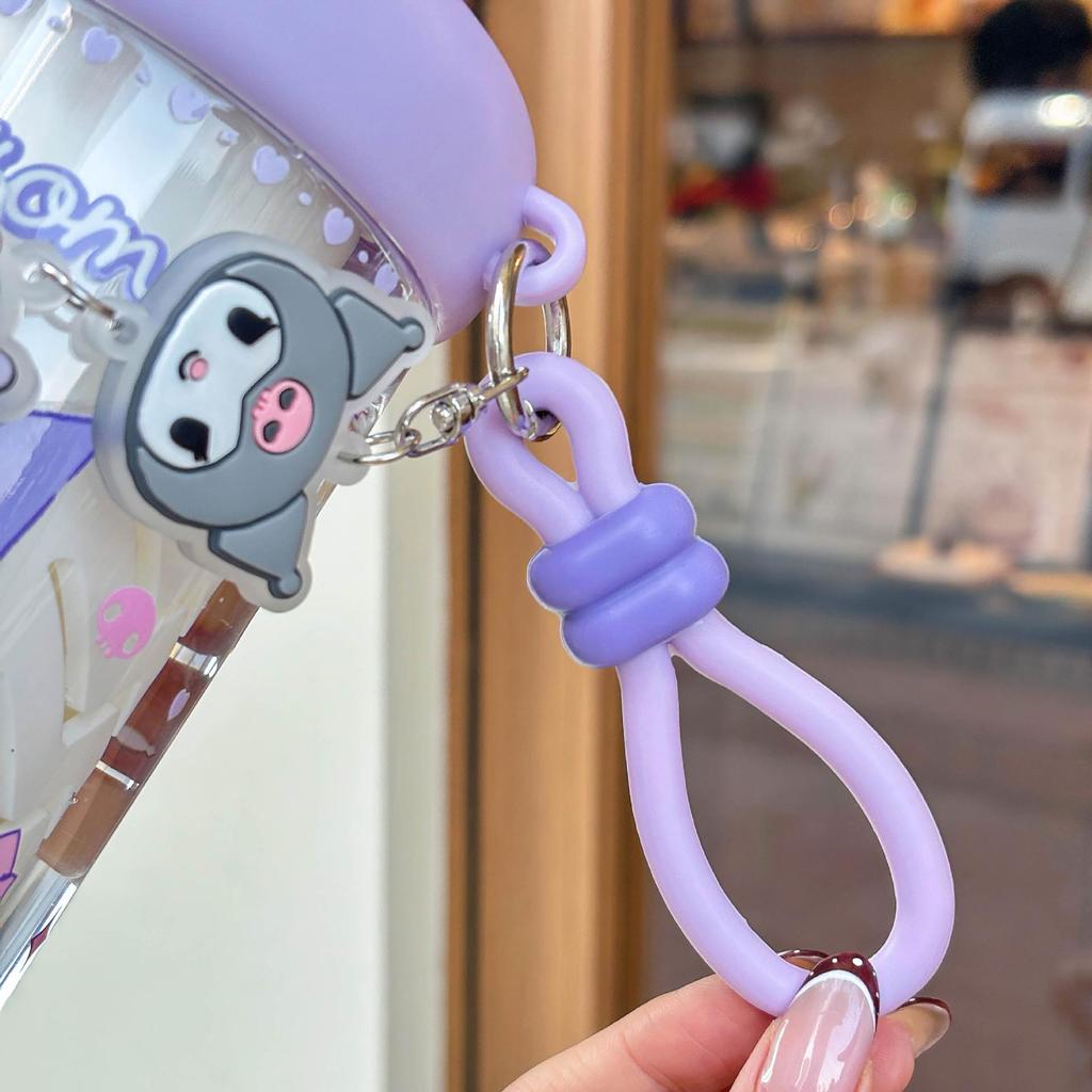 Sanrio Cartoon Tea Infuser: Cute Portable Water Cup with Straw for Girls
