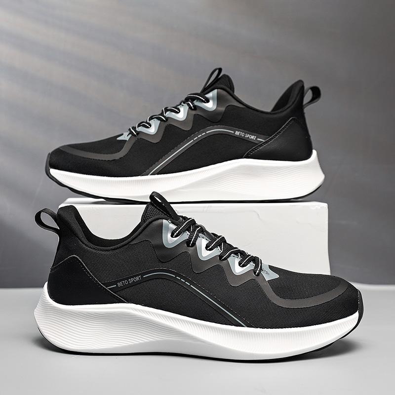 Mens Running Shoes Hot Selling Breathable Ultra Light Shock-absorbing Rebound EVA Midsole Marathon Training Sports Shoes for Man