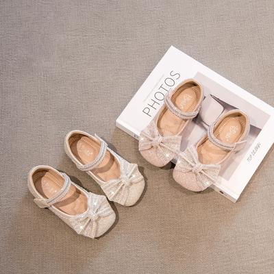 Girls Princess Shoes 2025 Autumn New Children's Shoes Leather Shoes Baby Crystal Shoes Little Girl Shoes Spring and Autumn Shoes