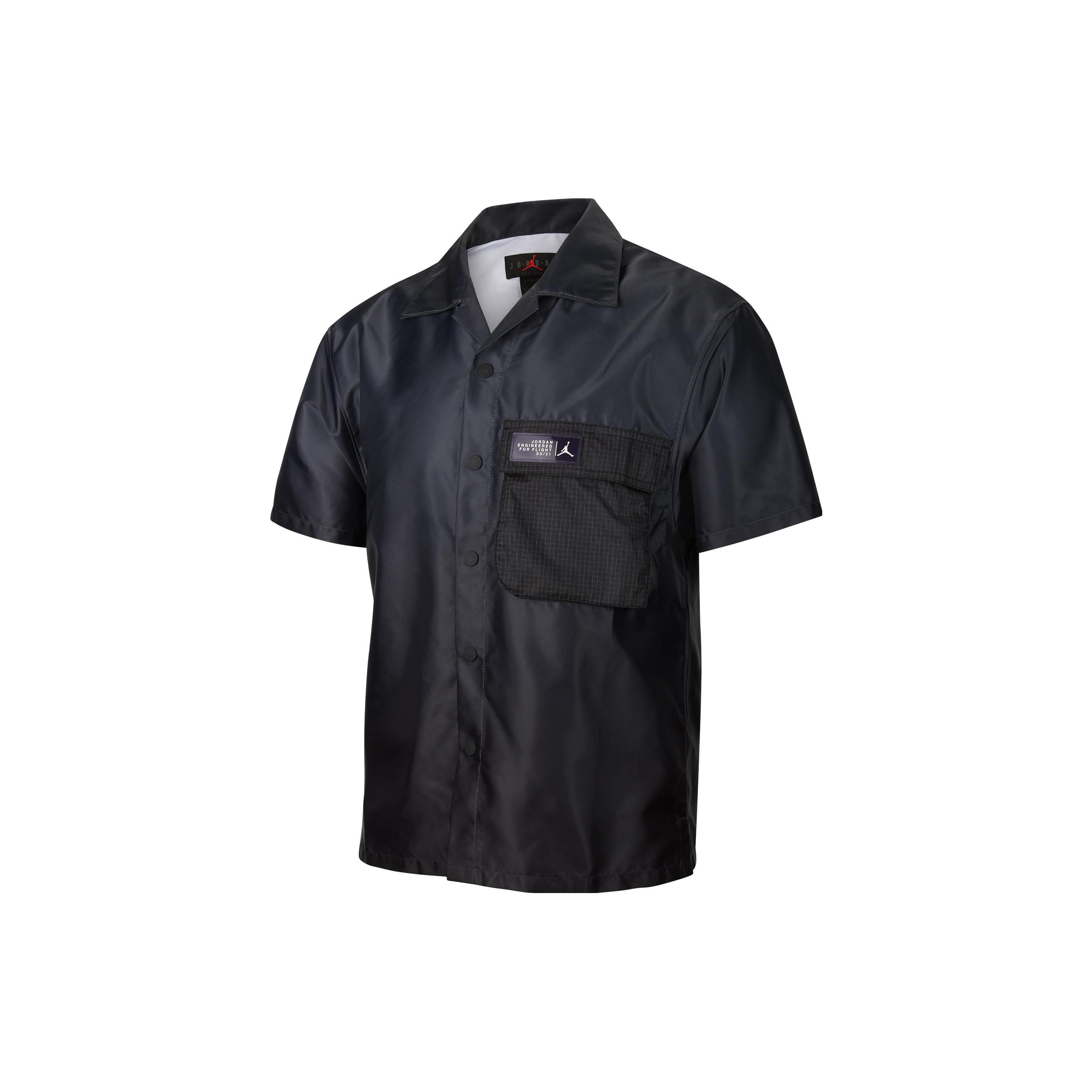 Jordan 23 Engineered Shirts Men s Black Lapel Moderate Other CZ4821-022 S